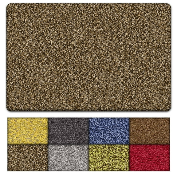 Kaluns Front Door Mat, Super Absorbent Non Slip Door Mat with PVC Waterproof Backing, Machine Washable Door Rugs for Entryway (20x30 Dark Brown)