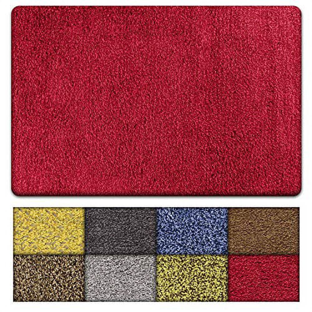 Red Polyester Non-Slip Outdoor Doormat 24" x 36"
