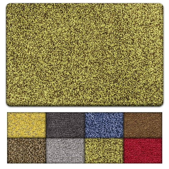 Kaluns Front Door Mat, Super Absorbent Non Slip Door Mat with PVC Waterproof Backing, Machine Washable Door Rugs for Entryway (3'x6' Large, Light Brown)