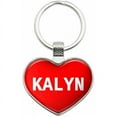 thumbnail image 1 of Kalyn - Names Female Metal Heart Keychain Key Chain Ring, Red, 1 of 1