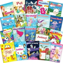 Kalysky 20Pack Small Coloring Books for Kids Ages 4-8 (5.1 x 7 inch),Bulk Coloring Books for Kids Ages 2-4,Kids Birthday Party Gifts Classroom Activity Includes Unicorn, Mermaid, Farm, Dinosaur
