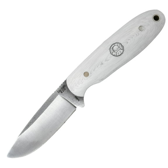 Kam Knife - B20 N690 Steel White Handle Fixed Blade