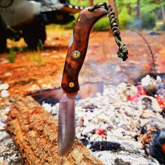 Kam Knife - Folding Knife BHLER Stainless Steel N690 with 3.14" Blade EDC Knife; Red Inlay Handle Camping Knife; Small Hunting Knife Perfect for Outdoors and Hiking