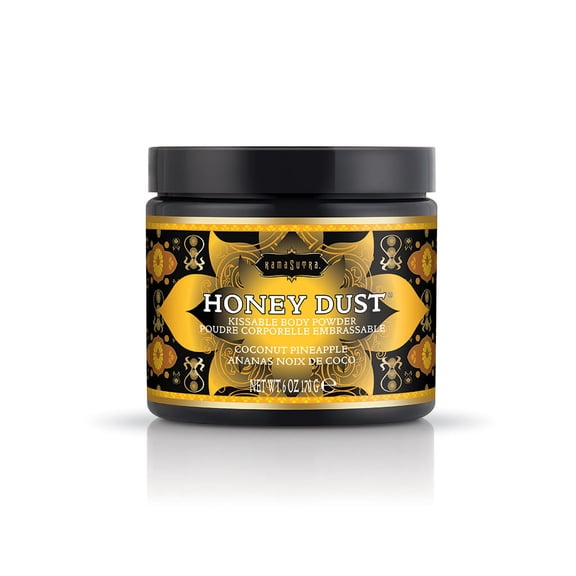 Kama Sutra Kissable Body Powder Honey Dust, 6 oz / 177 ml, Coconut Pineapple