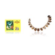 Kamada Combination of Shri Hanuman Bahuk holy book and exquisite radha 16 leaf Tulsi basil mala,Spritual Pendant Necklace for Women and Men