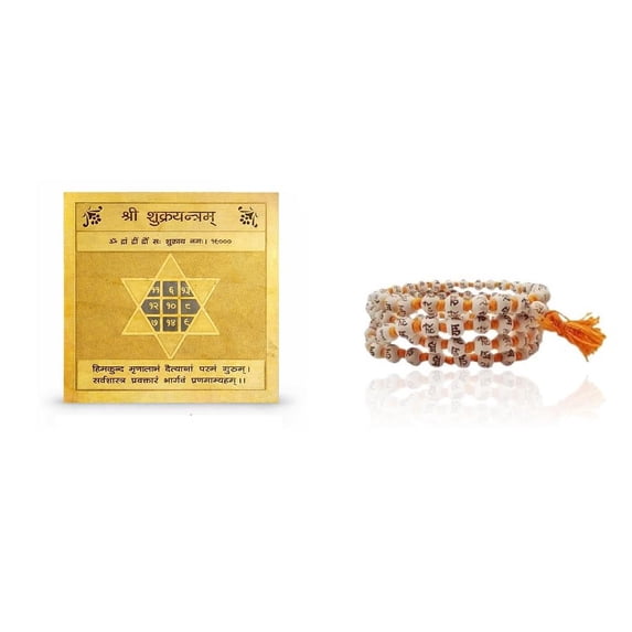 Kamada Combination of Shri Shukra Yantra and exquisite hare ram 108 manka Tulsi (basil) mala,Spritual Pendant Necklace for Women and Men