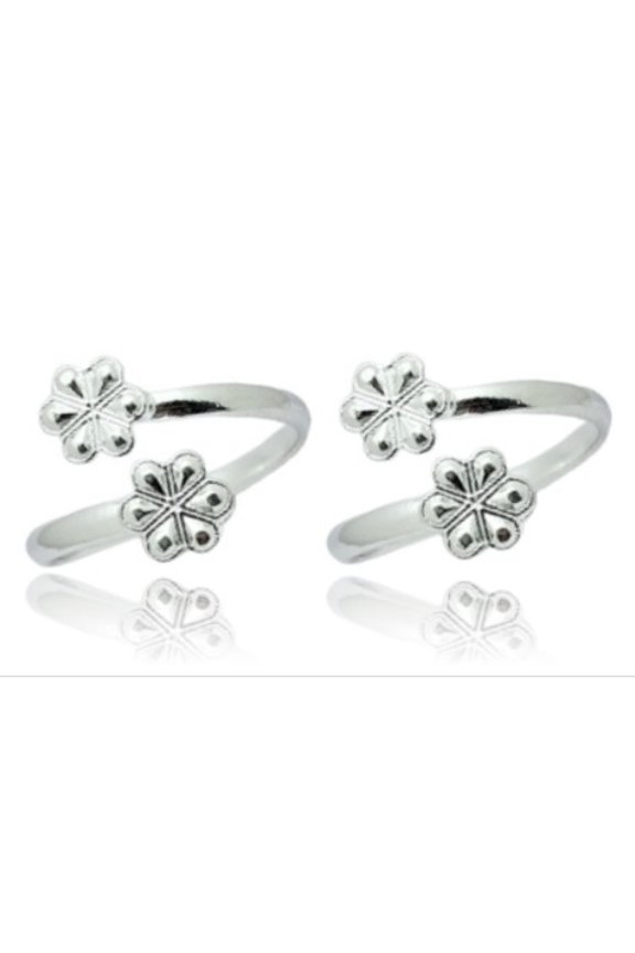 Ethnic Silver Toe ring Pair