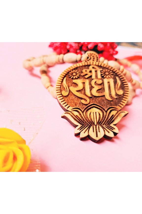 Radha krishnaTulsi bead Necklace pendant