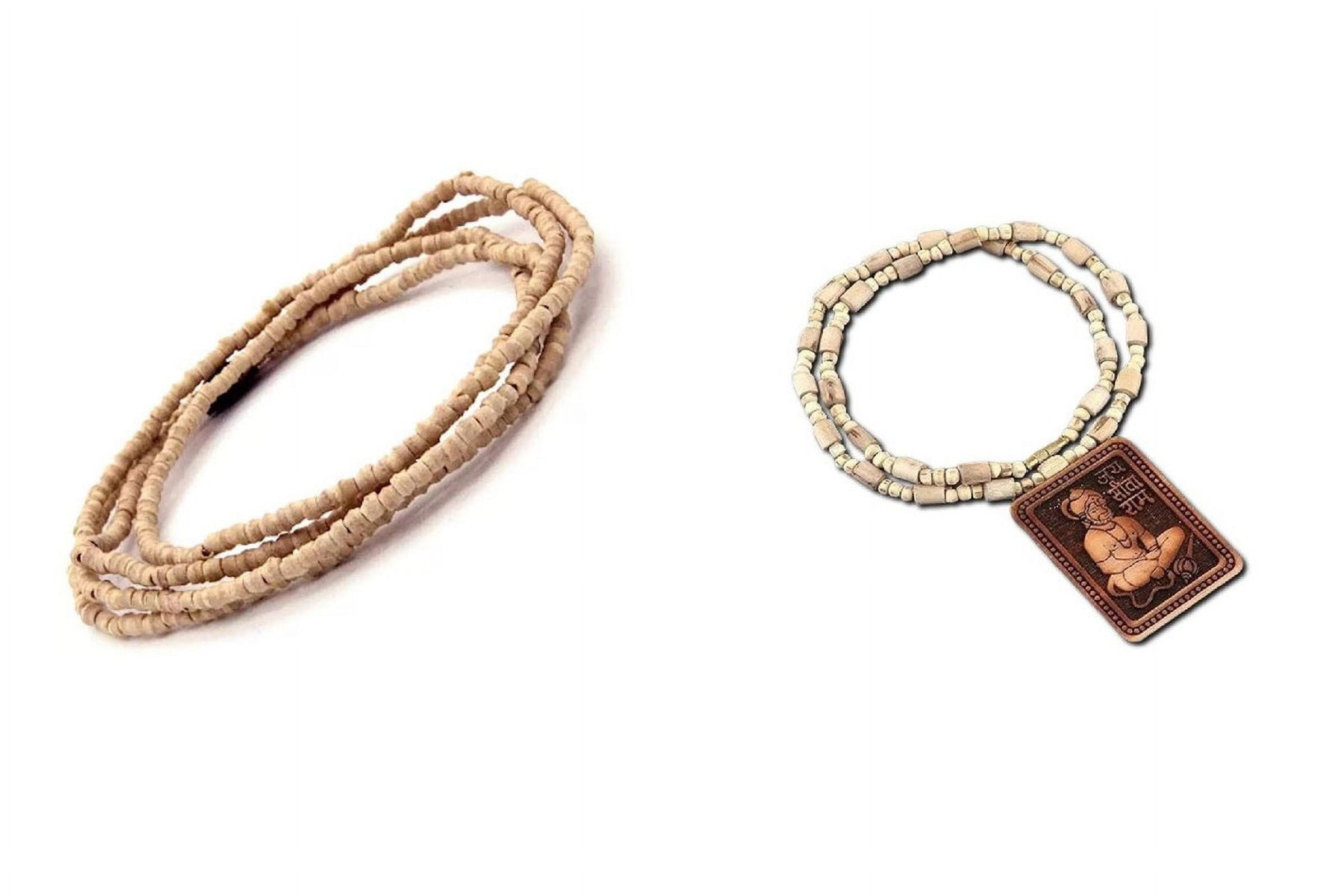 Kamada Creations Tulsi bead and hanuman necklace