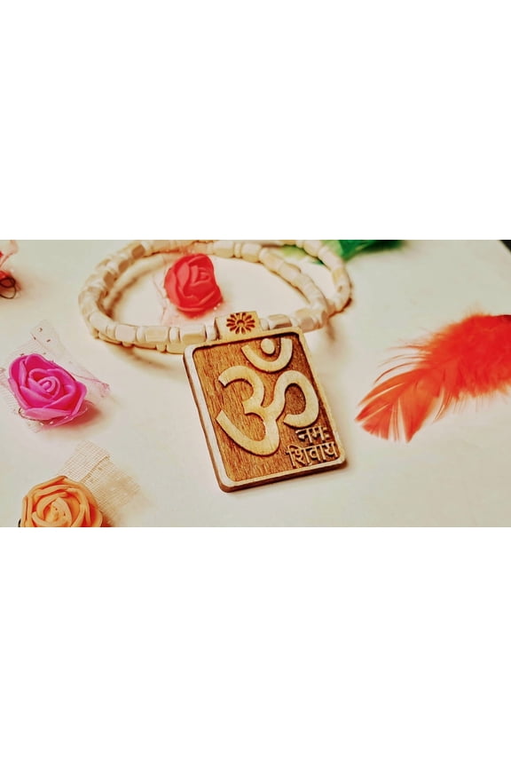 Kamada Om namah shivay Tulsi mala,, Spritual Pendant for Women and Men