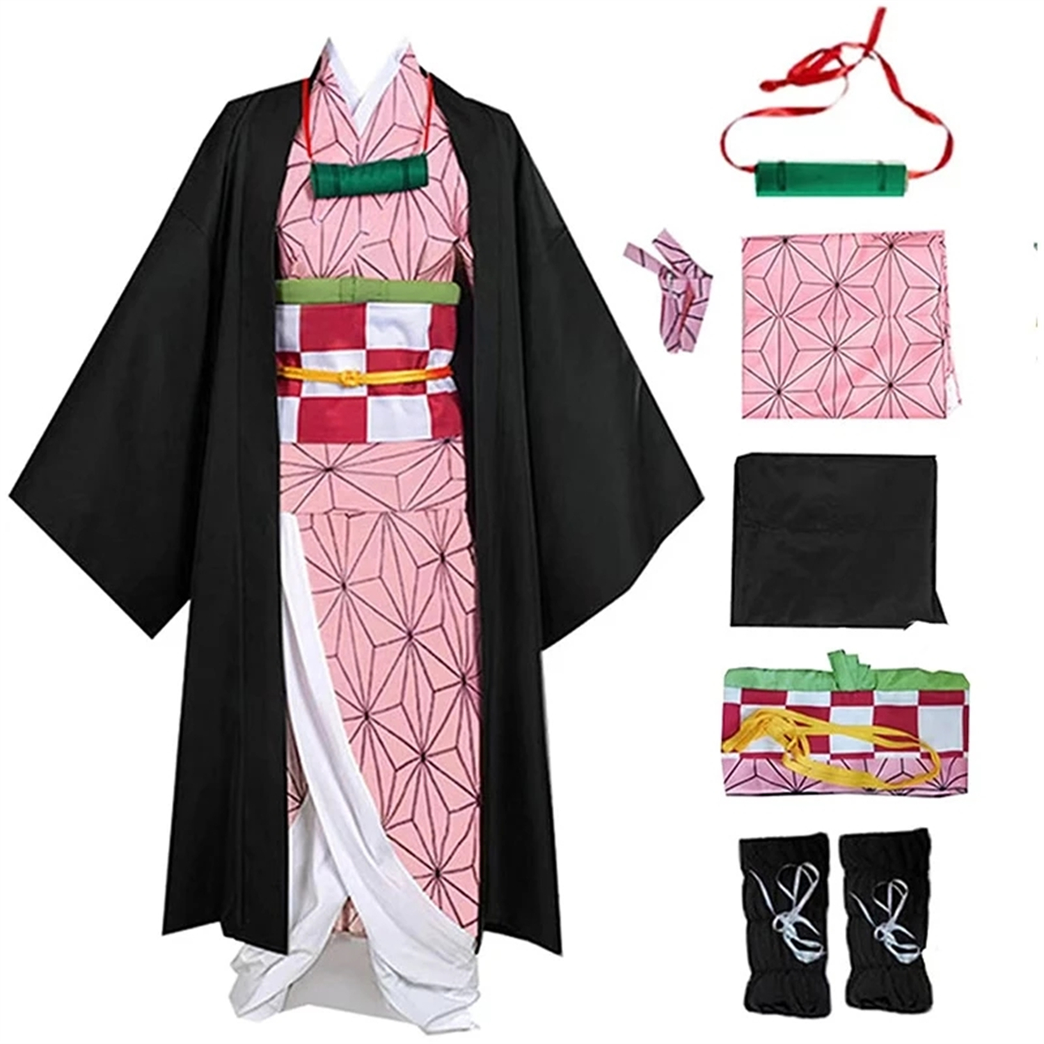 Kamado Cosplay Demon Slayer Nezuko Cosplay Costume Kimono Haori Anime Outfit  Adult Kids Halloween for Men Women Halloween(S) - Walmart.com