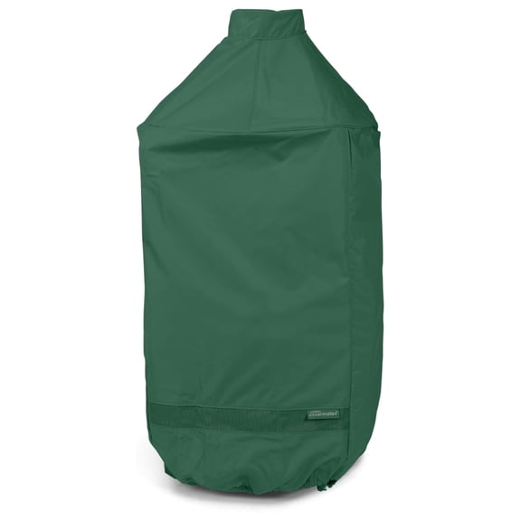 Kamado Full Grill Cover - Weather Resistant Outdoor Cover, Protects Large Table and Round Grills Outdoor, 300D Polyester, Standing 26 Diameter x 45H, Green