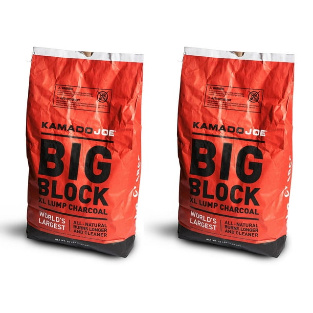 Kamado Joe All Natural Big Block Argentinian XL Premium Charcoal, 20 Lb (2 Pack)