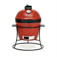 thumbnail image 1 of Kamado Joe Joe Jr. 13.5 in. Portable Charcoal Grill in Red with Cast Iron Cart, Heat Deflectors and Ash Tool, 1 of 11