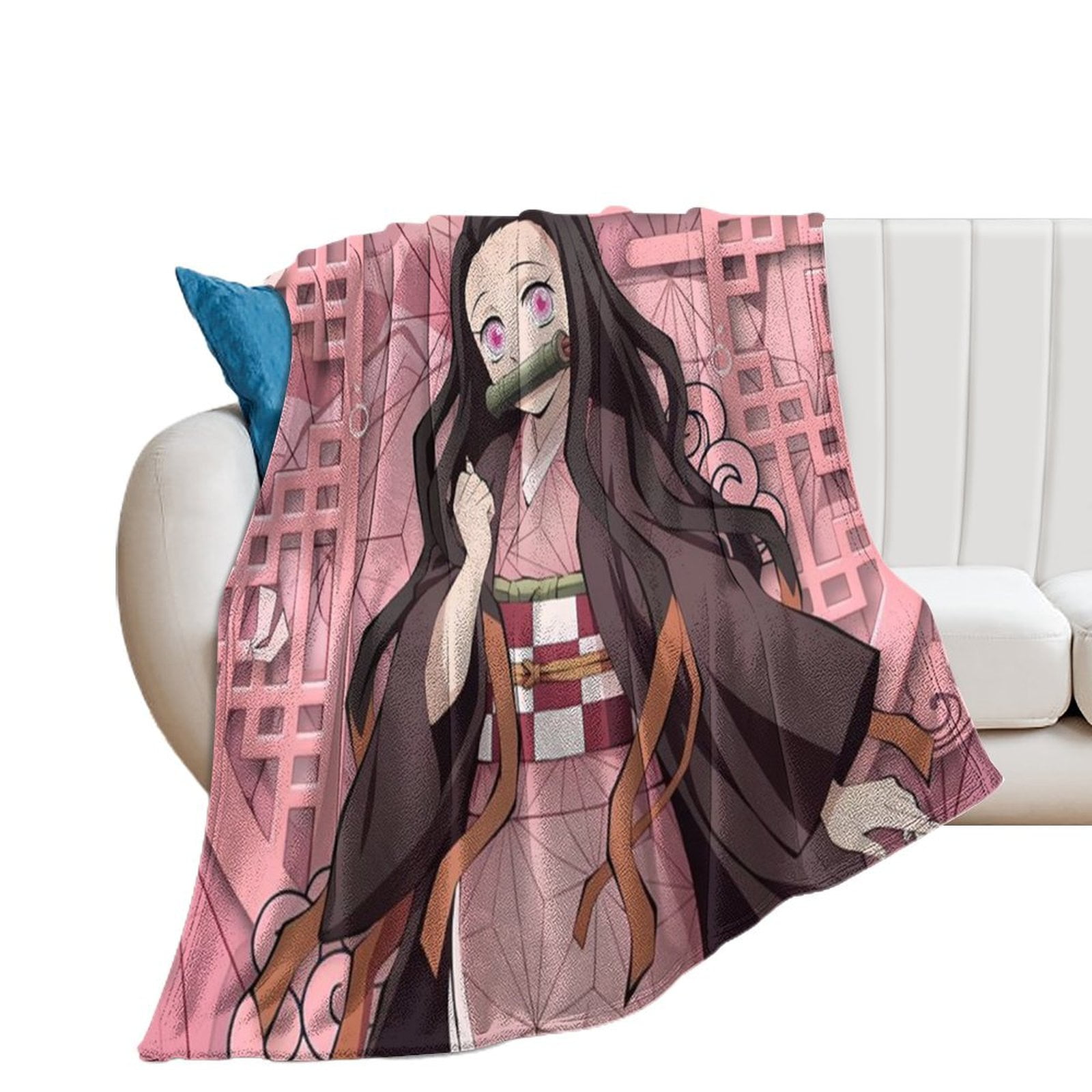 Kamado Nezuko Blankets Ultra Soft Throw Blanket Warm Lap Blanket