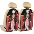 thumbnail image 1 of Kamado Nezuko Car Seat Back Protector 2 Pcs Anti-Kick Storage Mat For Car Seats Auto Seat Back Covers, 1 of 9