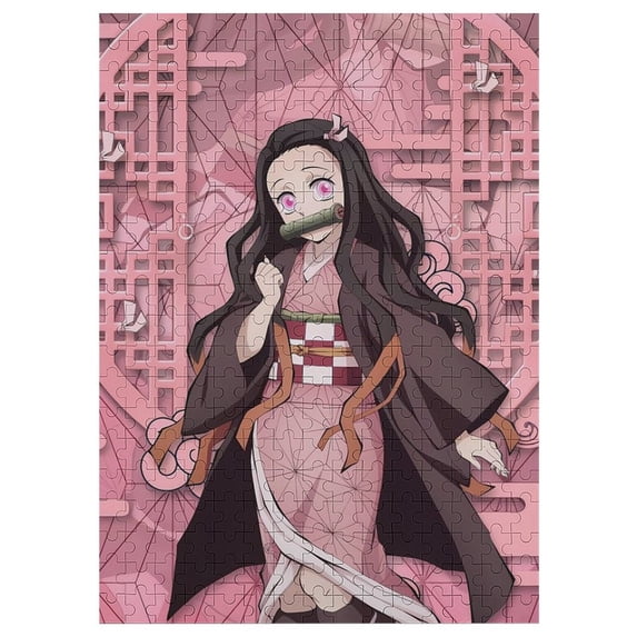 Kamado Nezuko Jigsaw Puzzle, Wood Puzzles Adult, 300 PCS Jigsaw Puzzle Perfect for Game Nights