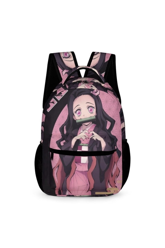 Kamado Nezuko Shoulder Backpack Casual Rucksack Bookbag Lightweight Prints Daypack