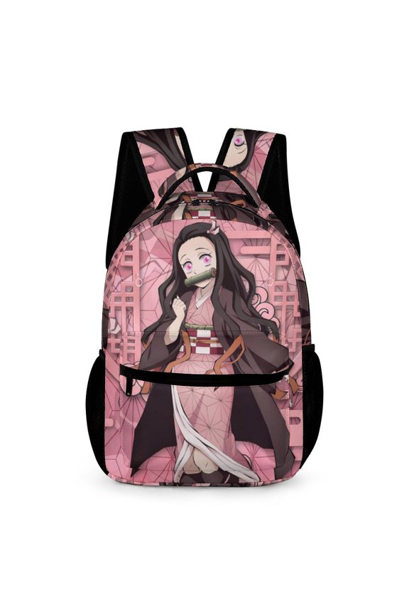 Kamado Nezuko Shoulder Backpack Casual Rucksack Bookbag Lightweight Prints Daypack