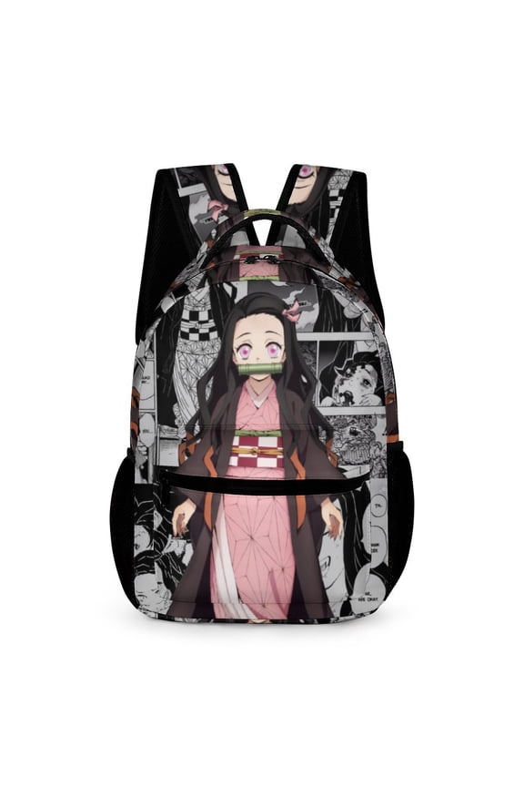 Kamado Nezuko Shoulder Backpack Casual Rucksack Bookbag Lightweight Prints Daypack