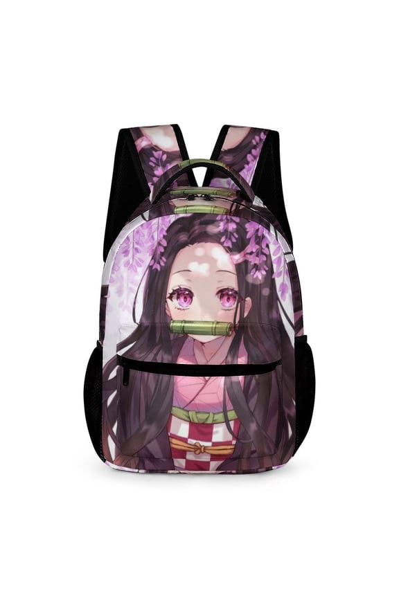Kamado Nezuko Shoulder Backpack Casual Rucksack Bookbag Lightweight Prints Daypack