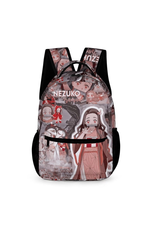 Kamado Nezuko Shoulder Backpack Casual Rucksack Bookbag Lightweight Prints Daypack