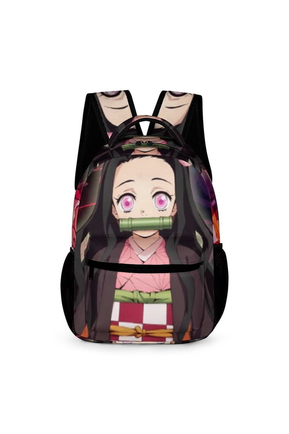 Kamado Nezuko Shoulder Backpack Casual Rucksack Bookbag Lightweight Prints Daypack
