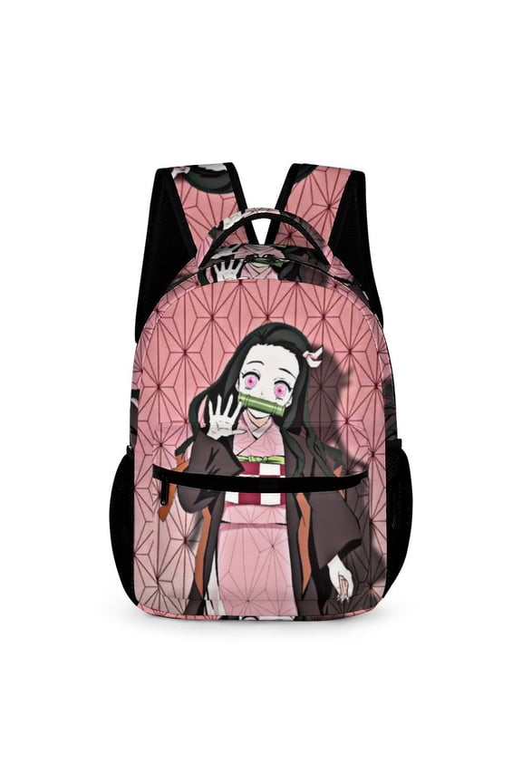 Kamado Nezuko Shoulder Backpack Casual Rucksack Bookbag Lightweight Prints Daypack