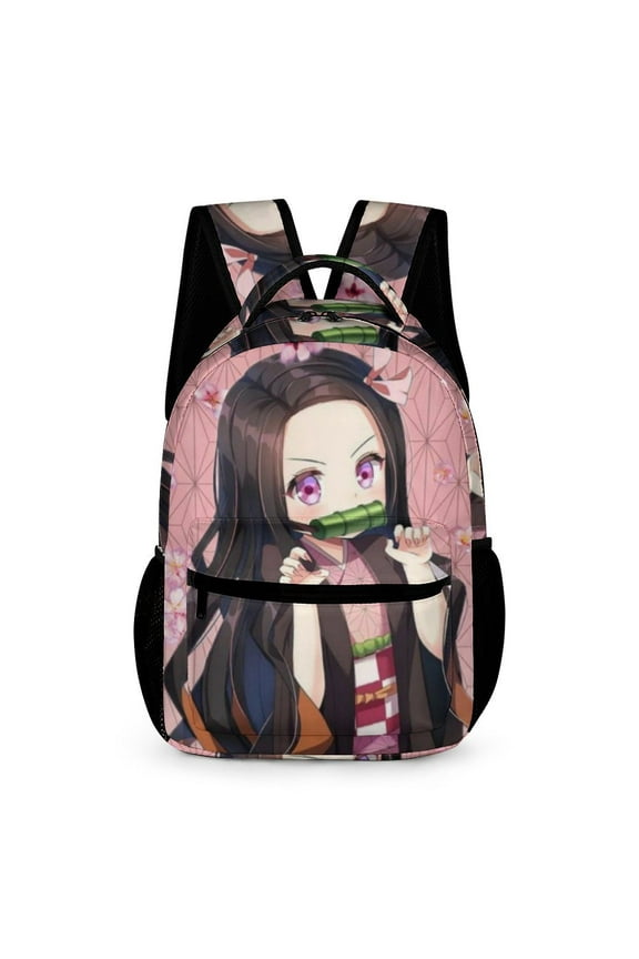 Kamado Nezuko Shoulder Backpack Casual Rucksack Bookbag Lightweight Prints Daypack