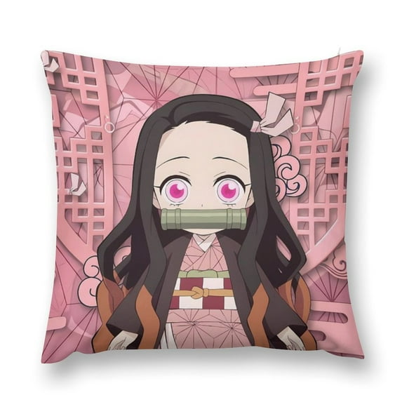 Kamado Nezuko Pillow Case Soft Pillow Cover Pillowcase Decorative Cushion Cover Home Decor 18 "x18 "