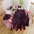 thumbnail image 1 of Kamado Nezuko Round Tablecloth Print Decorative Table Cover Washable Table Cloths for Dining Party Picnic 50x50in, 1 of 8