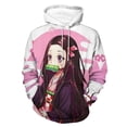 thumbnail image 1 of Kamado Nezuko Unisex Sweatshirts Loose Pullover Sweater Hooded Hoodie 3D Printing Jacket Winter Fall Clothes M, 1 of 7