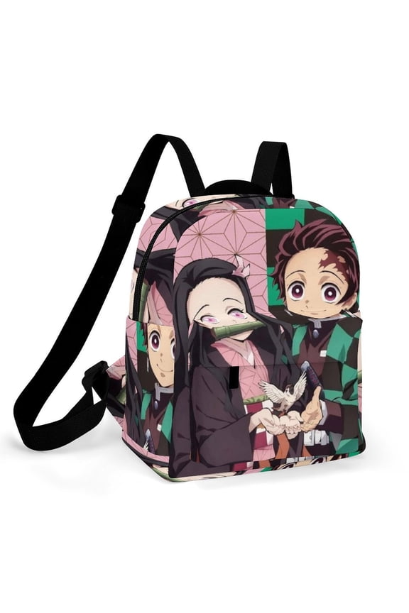 Kamado Nezuko Women Backpack Casual Stylish Shoulder Bag Large Capacity Daypack Rucksack