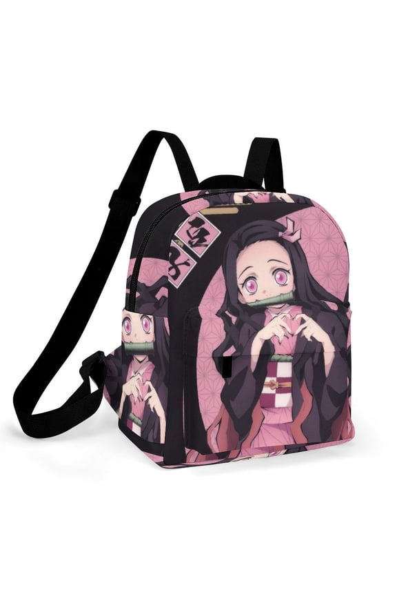 Kamado Nezuko Women Backpack Casual Stylish Shoulder Bag Large Capacity Daypack Rucksack