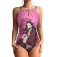 thumbnail image 1 of Kamado Nezuko Women's One-piece Swimsuit Bathing Suits High Neck Tummy Control Swimwear Swim Suit S, 1 of 7