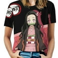 thumbnail image 1 of Kamado Nezuko Womens T-Shirt Round Neck Short Sleeve Tee Shirts Summer Breathable Tops Blouse L, 1 of 8
