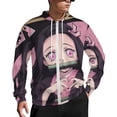 thumbnail image 1 of Kamado Nezuko Zip Up Hoodies Unisex Realistic 3D Print Sweatshirt Long Sleeve Hooded Jacket Coat M, 1 of 8