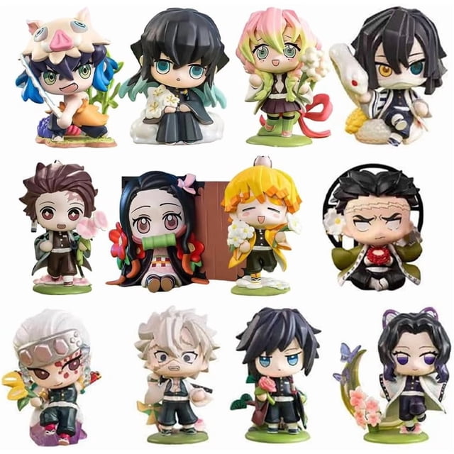 Tanjirk Sticker Kamado Tanjiro Figures Anime Kamado Nezuko Action Figures 10 cm Kanroji ...