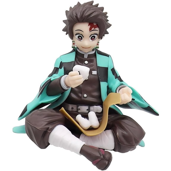 Kamado Tanjirou Action Figure Eating Rice Balls Series Demon Figures Monster Slayer Ghost Slayer Collection Toys Car Desk Decor
