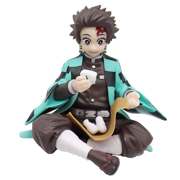 Kamado Tanjirou Action Figure Eating Rice Balls Series Demon Figures Monster Slayer Ghost Slayer Collection Toys Car Desk Decor