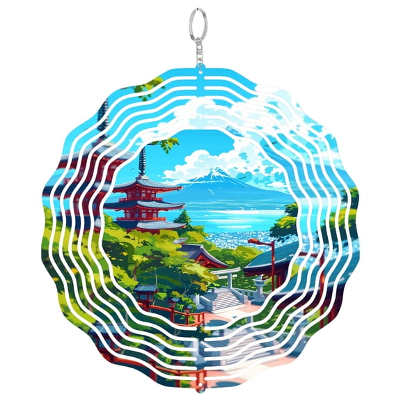 Kamakura Japan 3D Wind Spinner Stainless Steel Kinetic Art Garden Decor Great Buddha Statue Gift