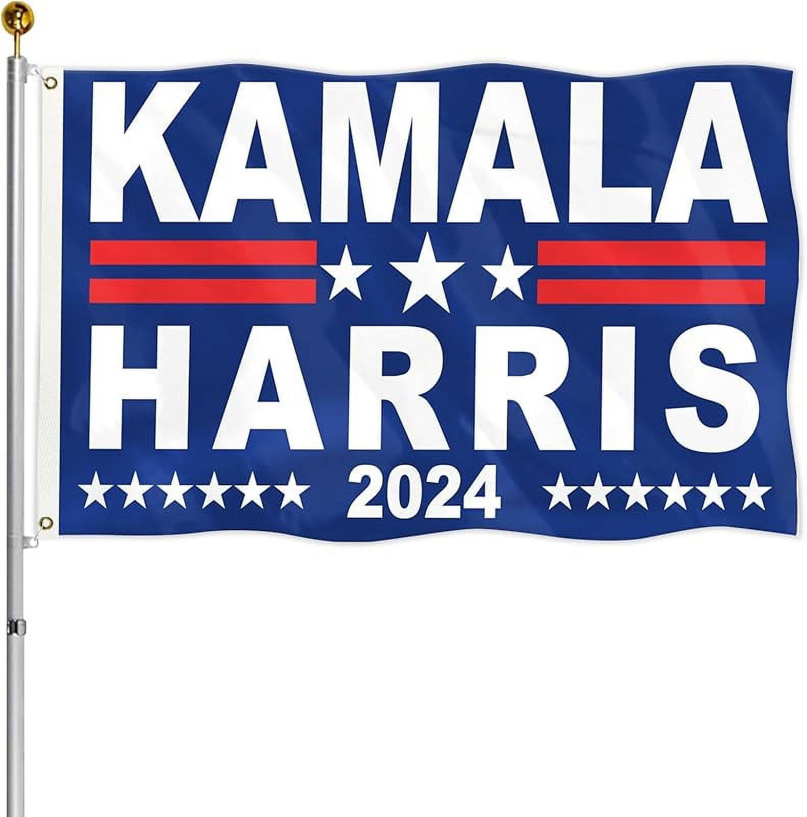 Kamala Harris 2024 Flag 3x5 Ft Harris for President Flags with Brass