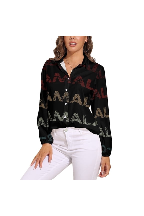 Kamala Harris 2020 Vintage Style Long Sleeve Blouse Woman Streetwear Casual Shirts Summer Oversize Woman Streetwear Clothing Birthday Present