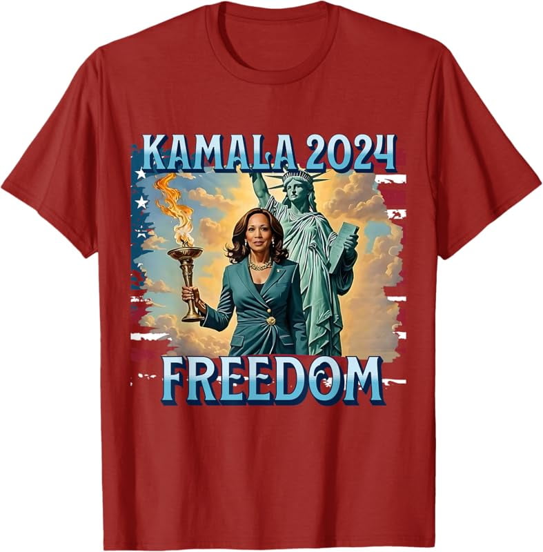 Kamala Harris 2025 Campaign for Freedom Lady Liberty Torch TShirt