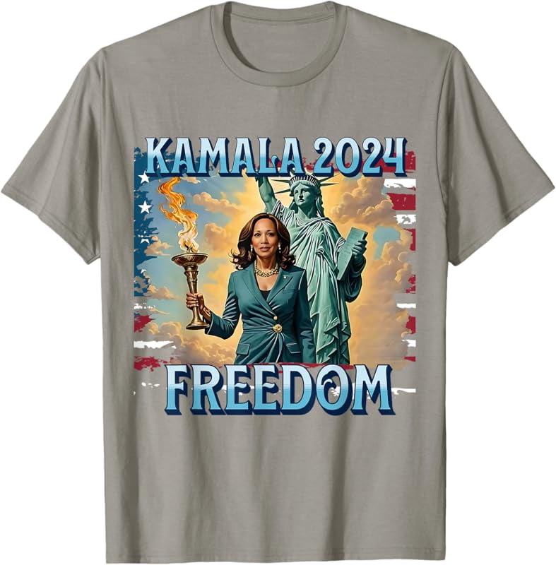 Kamala Harris 2024 Campaign for Freedom Lady Liberty Torch TShirt