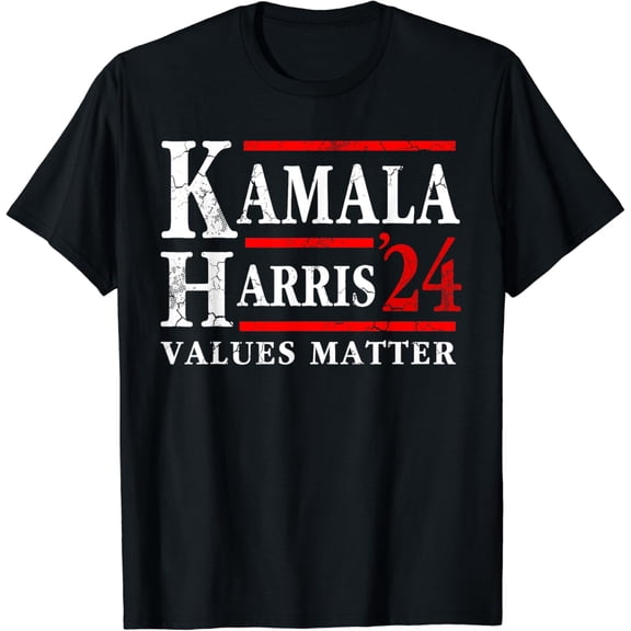 Kamala Harris 2024 Election Values Matter Democrat T-Shirt