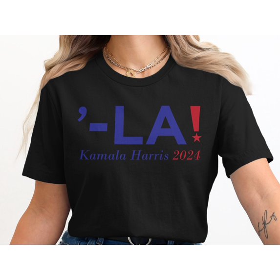 Kamala Harris 2024 Exclamation Design T-Shirt (XL, Black)