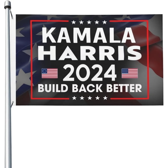 Kamala Harris 2024 For President Campaign Flag 3X5 Ft Double Sided Polyester Banner Vivid Color and Fade Resistant for Outdoor Yard Lawn54