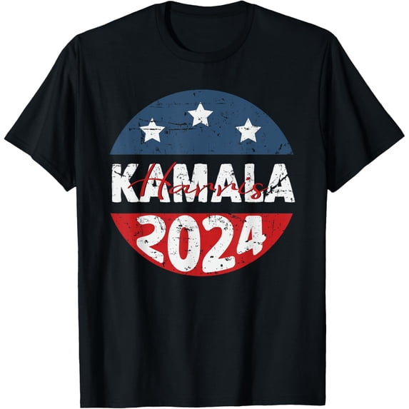 Kamala Harris 2024 For President Campaign US Flag T-Shirt