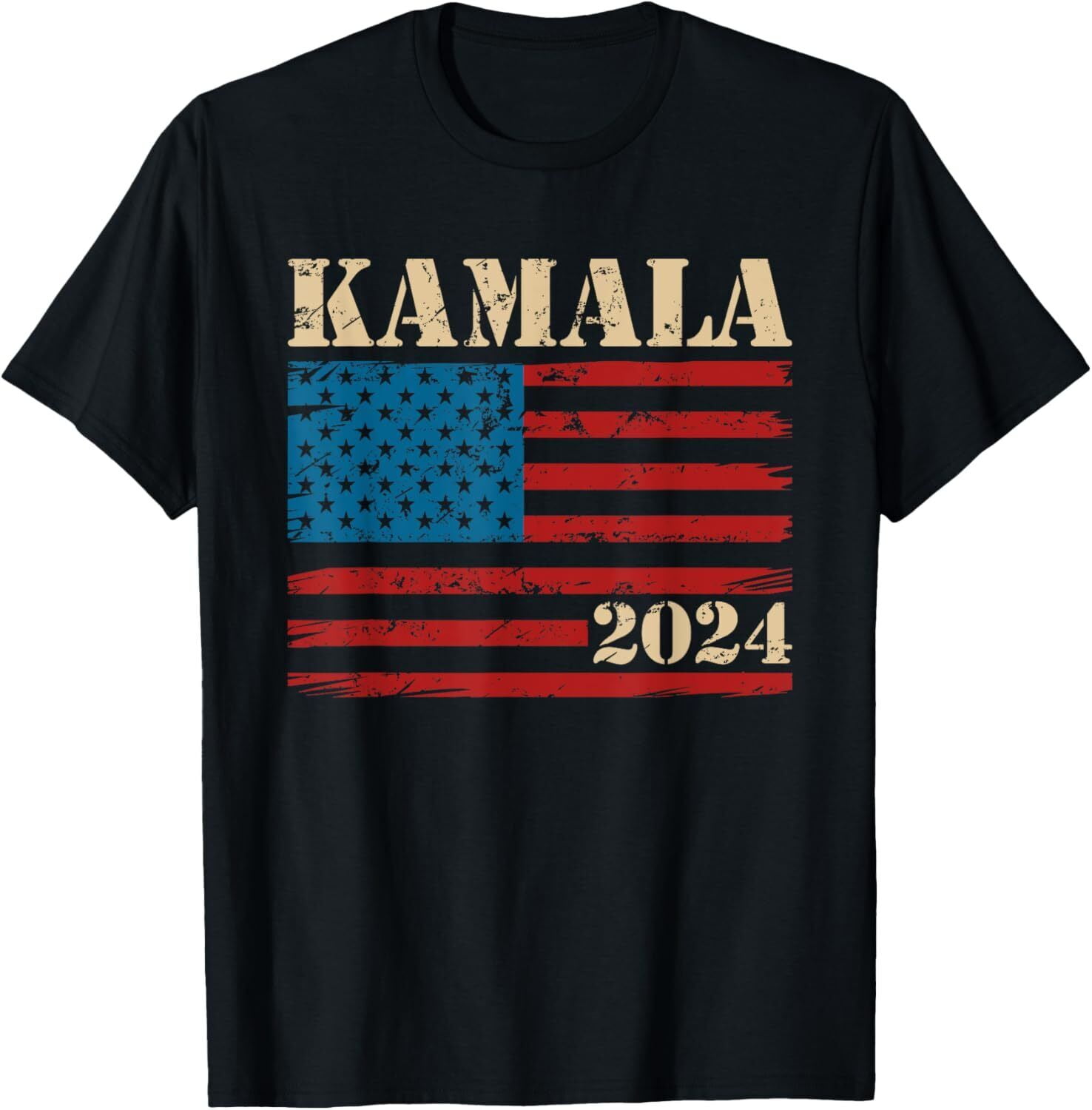 Kamala Harris 2024 For President Campaign USA American Flag TShirt
